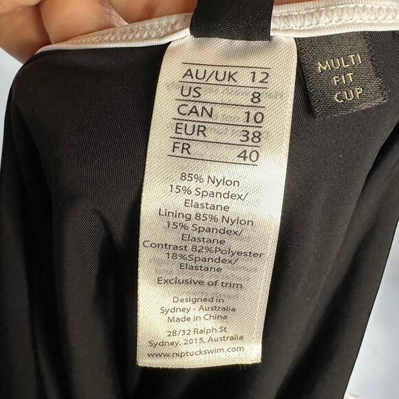 NWT NipTuck Swim Jane Black & White One Piece Swimsuit – Size 8 - Picture 11 of 12
